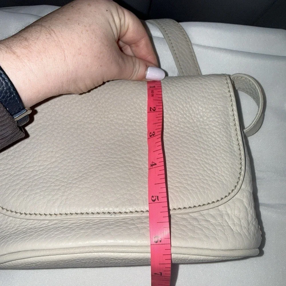 Vintage Coach Sonoma Small Flap Bag Natural Grain Leather Crossbody Parchment
